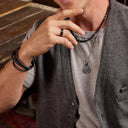 Men's necklace, worn by model