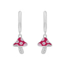 PRINZESSIN LILLIFEE girls' mushroom hoop earrings in 925 sterling silver