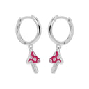 PRINZESSIN LILLIFEE girls' mushroom hoop earrings in 925 sterling silver