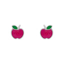 PRINZESSIN LILLIFEE girls' apple stud earrings in 925 sterling silver
