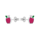 PRINZESSIN LILLIFEE girls' apple stud earrings in 925 sterling silver