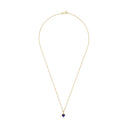AMOR Halskette Damen, 925 Silber vergoldet, Motiv Herz, Lapis blau, Ansicht 3