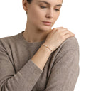 AMOR women's bracelet, stainless steel with silver IP plating, silver, worn by model