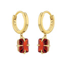 NOELANI women's hoop earrings, gold-plated 925 sterling silver, view 4