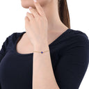 AMOR Armband Damen, 925 Silber vergoldet, Motiv Herz, Lapis blau, Ansicht 2