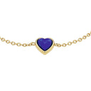 AMOR Armband Damen, 925 Silber vergoldet, Motiv Herz, Lapis blau, Ansicht 3