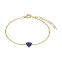 AMOR Armband Damen, 925 Silber vergoldet, Motiv Herz, Lapis blau, Hauptbild