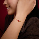 NOELANI women's bracelet, gold-plated 925 sterling silver, worn by model