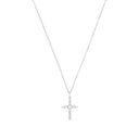 AMOR Halskette Damen, 925 Silber rhodiniert, Motiv Kreuz, Zirkonia weiß, Hauptbild