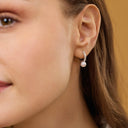 AMOR Ohrring (Creolen) Damen, 925 Silber rhodiniert, am Model