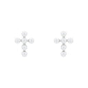 AMOR Ohrring (Ohrstecker) Damen, 925 Silber rhodiniert, Motiv Kreuz, Ansicht 3