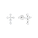 AMOR Ohrring (Ohrstecker) Damen, 925 Silber rhodiniert, Motiv Kreuz, Hauptbild