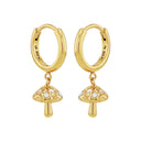 NOELANI women's hoop earrings, gold-plated 925 sterling silver, view 4
