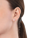 AMOR Ohrring (Ohrstecker) Damen, 925 Silber rhodiniert, Zirkonia weiß, Ansicht 2