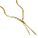 AMOR women's Y-necklace, stainless steel with gold IP plating, view 4