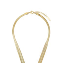 AMOR women's Y-necklace, stainless steel with gold IP plating, clasp