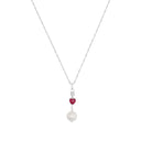 AMOR Halskette Damen, 925 Silber rhodiniert, Motiv Herz, Zirkonia weiß, Hauptbild