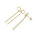 AMOR women's drop earrings, stainless steel with gold IP plating, view 3