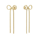 AMOR women's drop earrings, stainless steel with gold IP plating, view 5