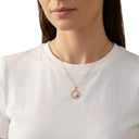AMOR Collier Damen, 925 Silber vergoldet, Ansicht 2
