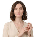 AMOR women's necklace, gold-plated 925 sterling silver, worn by model