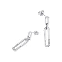 TOM TAILOR women's drop earrings, rhodium-plated 925 sterling silver, view 3