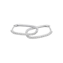TOM TAILOR women's hoop earrings, rhodium-plated 925 sterling silver, view 3
