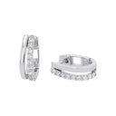 TOM TAILOR women's hoop earrings, rhodium-plated 925 sterling silver, main image