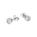 TOM TAILOR women's stud earrings, rose gold-plated 925 sterling silver, silver, view 3
