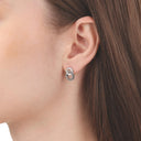 TOM TAILOR women's stud earrings, rhodium-plated 925 sterling silver, view 2