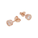 TOM TAILOR women's stud earrings, rose gold-plated 925 sterling silver, rose-coloured, view 6