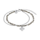 TOM TAILOR women's bracelet, stainless steel with rose gold IP plating, silver, main image
