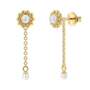 NOELANI women's flower drop earrings in 925 sterling silver