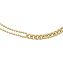 NOELANI women's curb and ball chain necklace in stainless steel