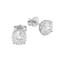 AMOR women's stud earrings, rhodium-plated 925 sterling silver, view 2