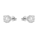 AMOR women's stud earrings, rhodium-plated 925 sterling silver, view 3