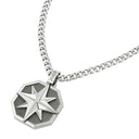 JOOP! men's compass necklace in stainless steel