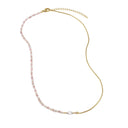 NOELANI women's beaded snake chain necklace in stainless steel