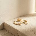 Women's charm hoop earrings, view 6