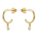 Women's charm hoop earrings, view 7