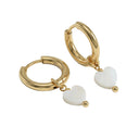 Women's charm hoop earrings, view 5