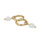 Women's charm hoop earrings, view 6