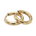 Women's charm hoop earrings, back