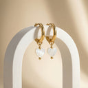 Women's charm hoop earrings, view 8