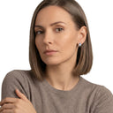 Women's stud earrings, worn by model