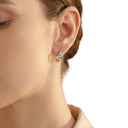 Women's hoop earrings, view 2