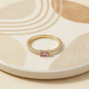 AMOR Ring mit Stein Women, weiß, rosa, Ansicht 6