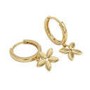 Women's charm hoop earrings, view 3