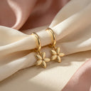 Women's charm hoop earrings, view 5