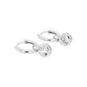 TOM TAILOR women's hoop earrings, rhodium-plated 925 sterling silver, view 4